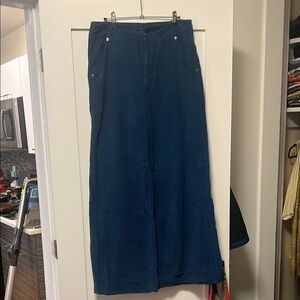 Free People Blue Wide Leg Pants